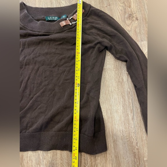 Ralph Lauren chocolate brown sweater with Horsebit buckle detail - Picture 6 of 9